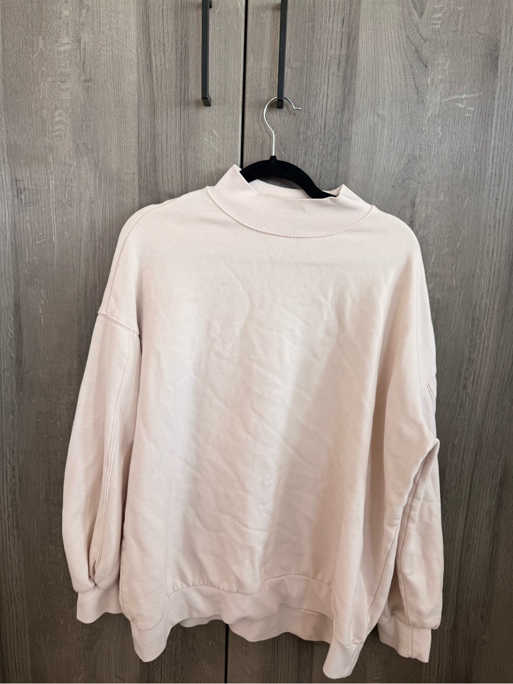 H&M Light Cream Mock Neck Sweatshirt